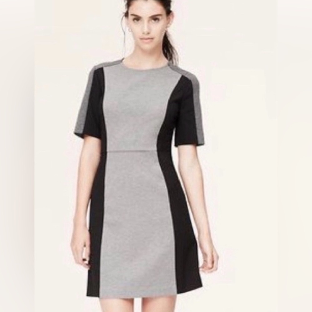 Loft color block ponte dress